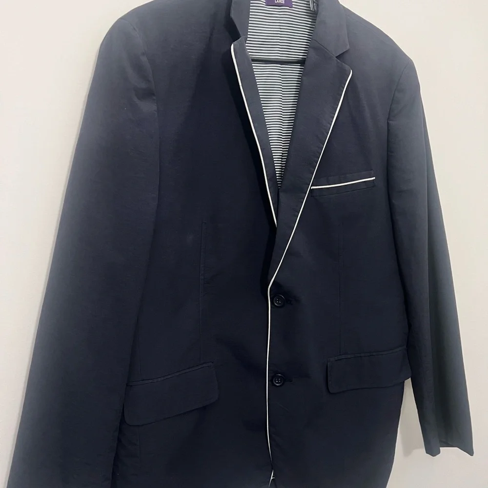 American Rag Navy Sport Coat with White Trim